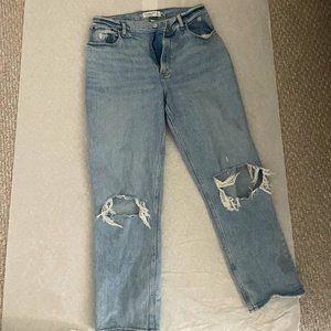 Abercrombie and Fitch Curve Love Ultra High Rise 90s Straight Jean